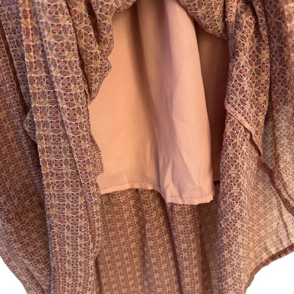 Gibsonlook | Dusty Rose & Mauve Long Sleeve Maxi Tiered Dress Size XXS - Picture 8 of 11